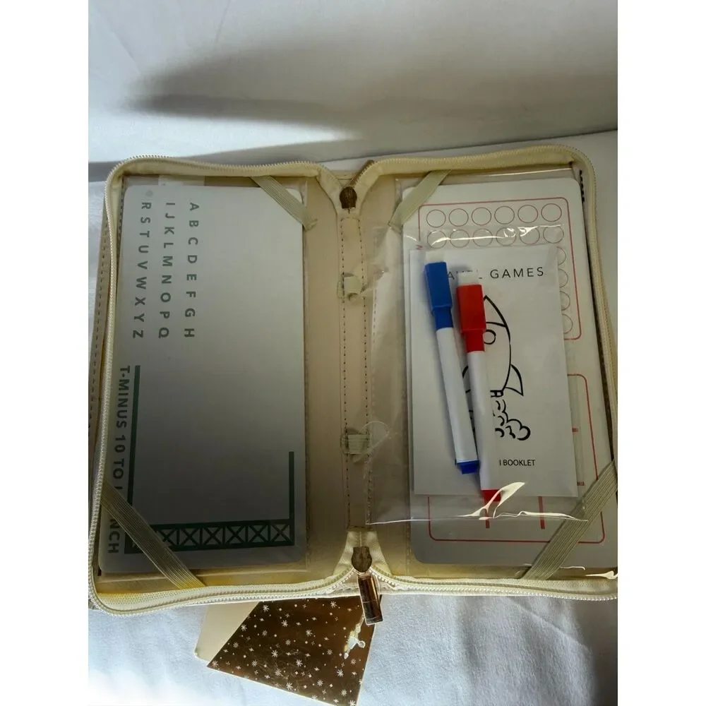 Garven Travel Games Dry Erase Activity Set Zipper Case Complete Reusable